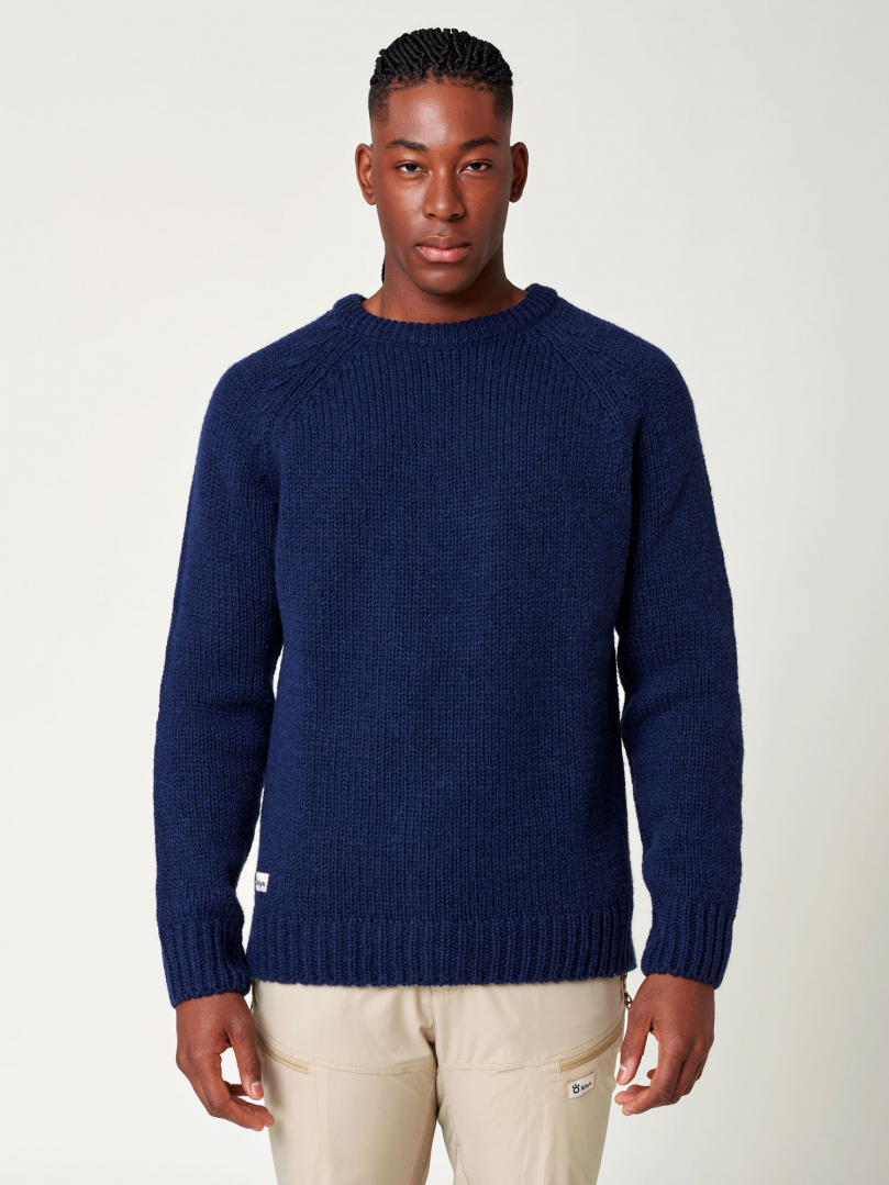 Men's Norrby Wool Sweater - Navy i gruppen Herr / Stickat hos Röyk (11001201_r)