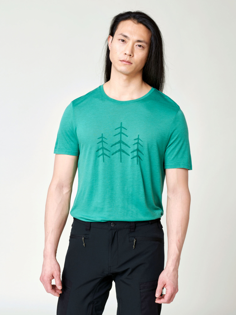 Men's Merino T-shirt - Trees i gruppen Herr / Tröjor / T-shirts / Merino hos Röyk (111011_r)