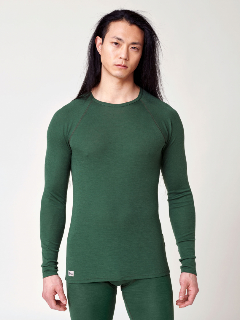 Men's Merino/Bamboo Sweater - Forest Green i gruppen Herr / Underställ hos Röyk (114111_r)