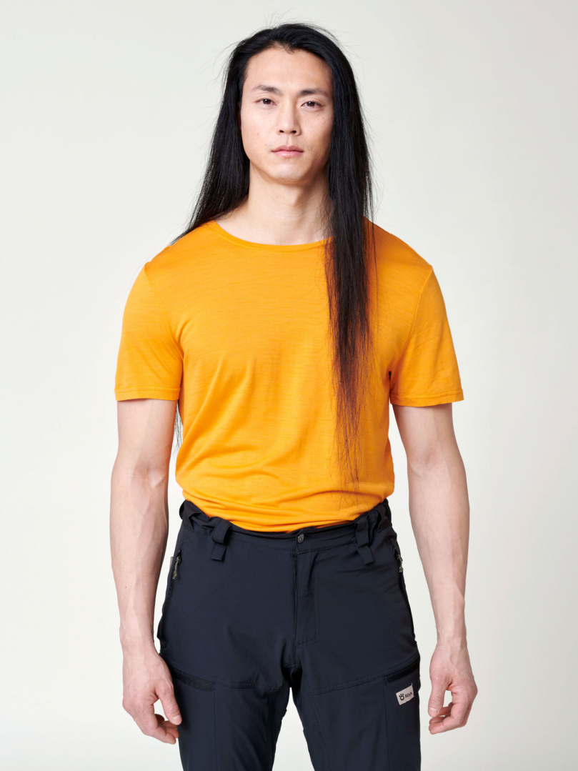 Men's Merino T-shirt - Orange i gruppen Herr / T-shirts hos RÖYK (117341_r)