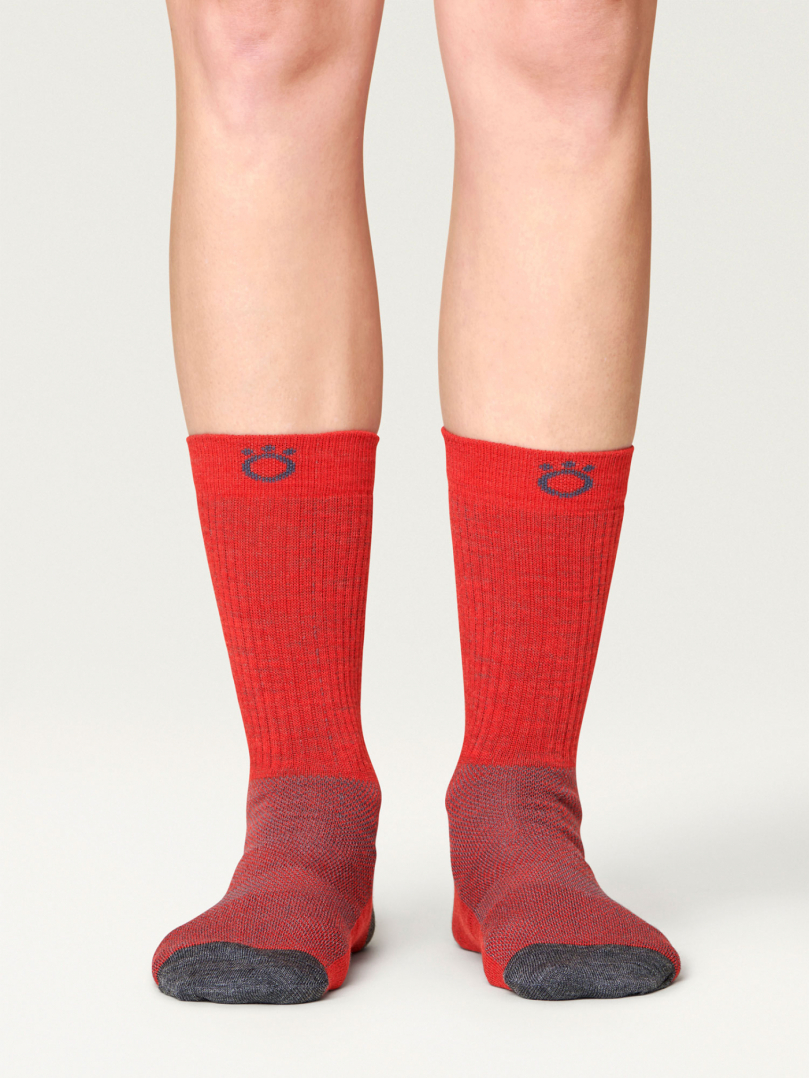 Hiker Merino Light Socks - Red i gruppen Accessoarer / Strumpor / Vandringssockor hos Röyk (12003243436_r)