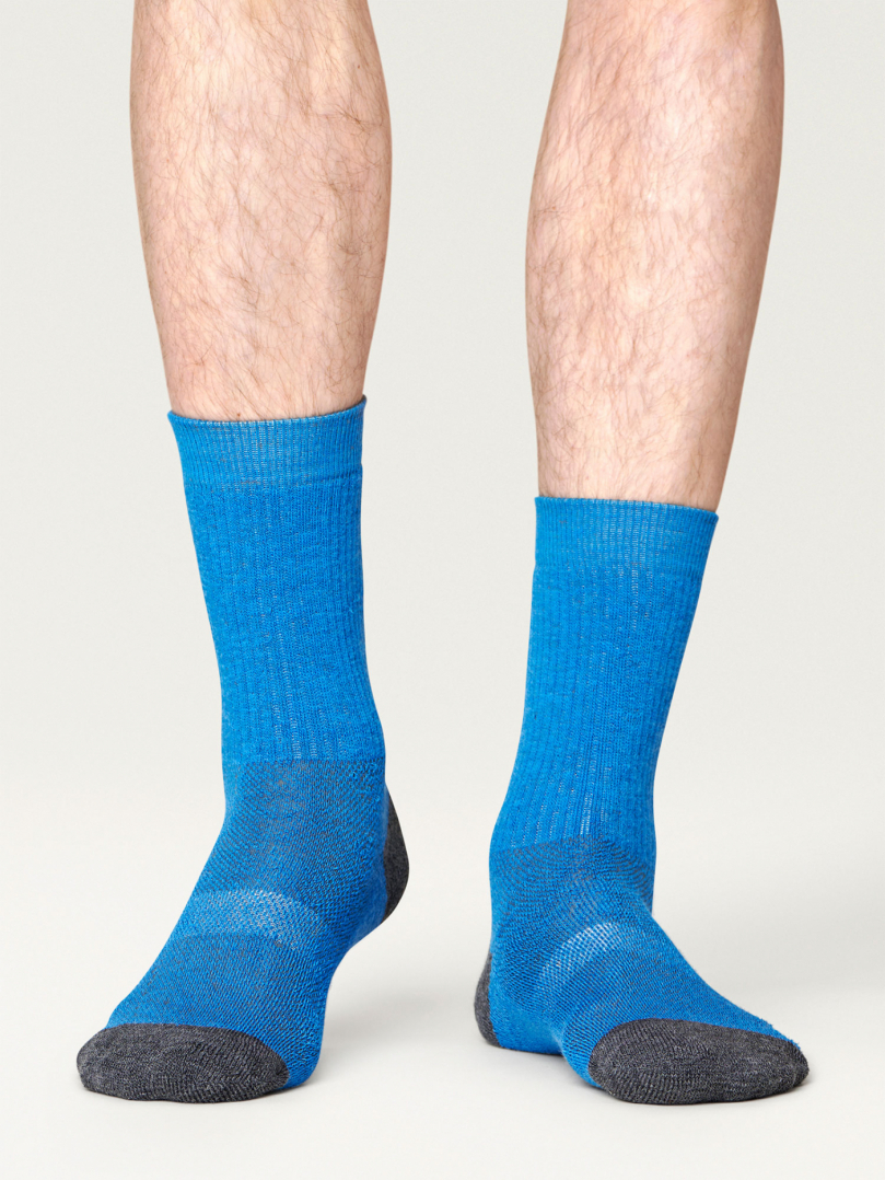 Hiker Merino Mid Socks - Blue i gruppen Accessoarer / Strumpor / Vandringssockor hos RÖYK (1301103436_r)