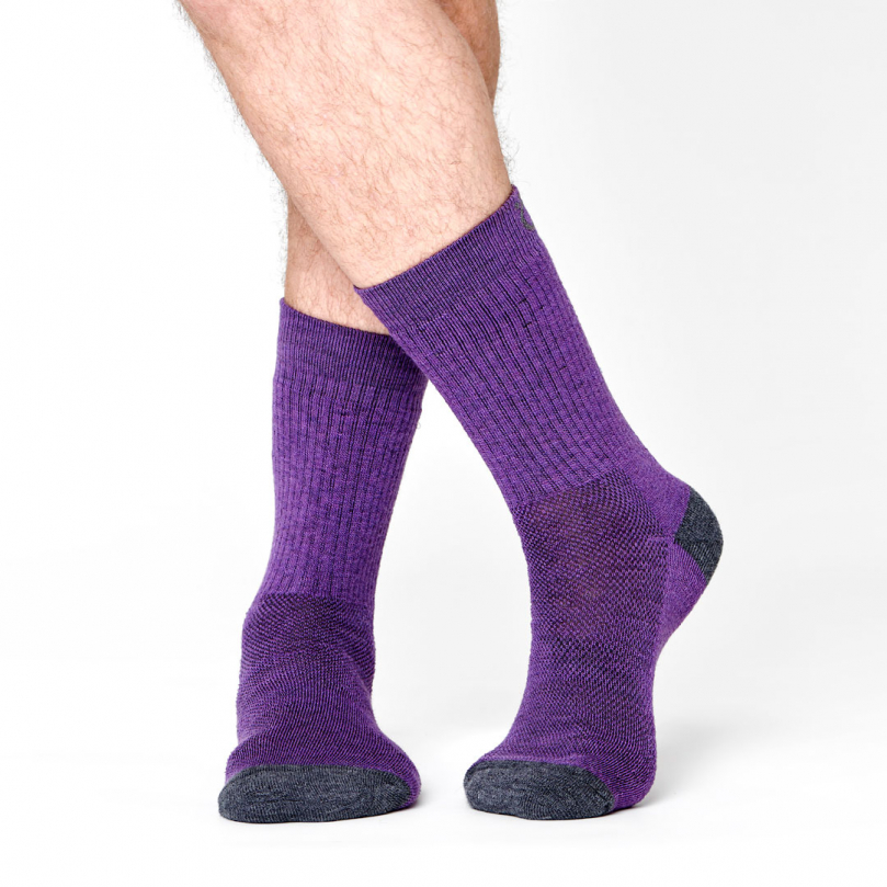 Hiker Merino Mid Socks - Purple i gruppen Accessoarer / Strumpor / Vandringssockor hos Röyk (13011083436_r)