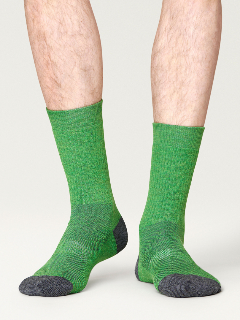 Hiker Merino Mid Socks - Green i gruppen Accessoarer / Strumpor / Vandringssockor hos RÖYK (13013173436_r)