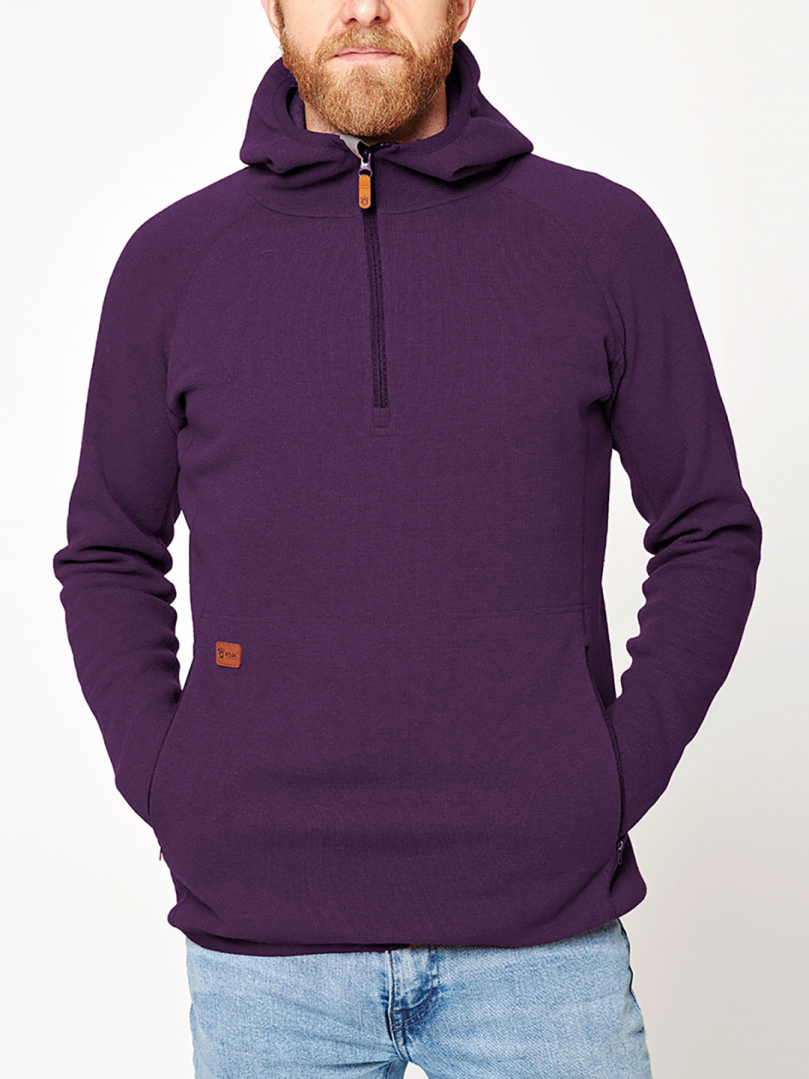 Men's Monk Pullover Wool Hoodie - Purple i gruppen Herr / Tröjor hos Röyk (18101081_r)