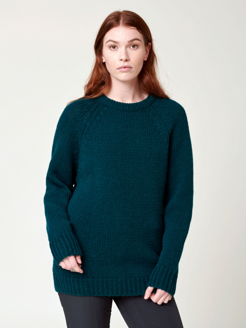 Women's Norrby Wool Sweater - Forest Green i gruppen Dam / Tröjor hos RÖYK (210010_r)