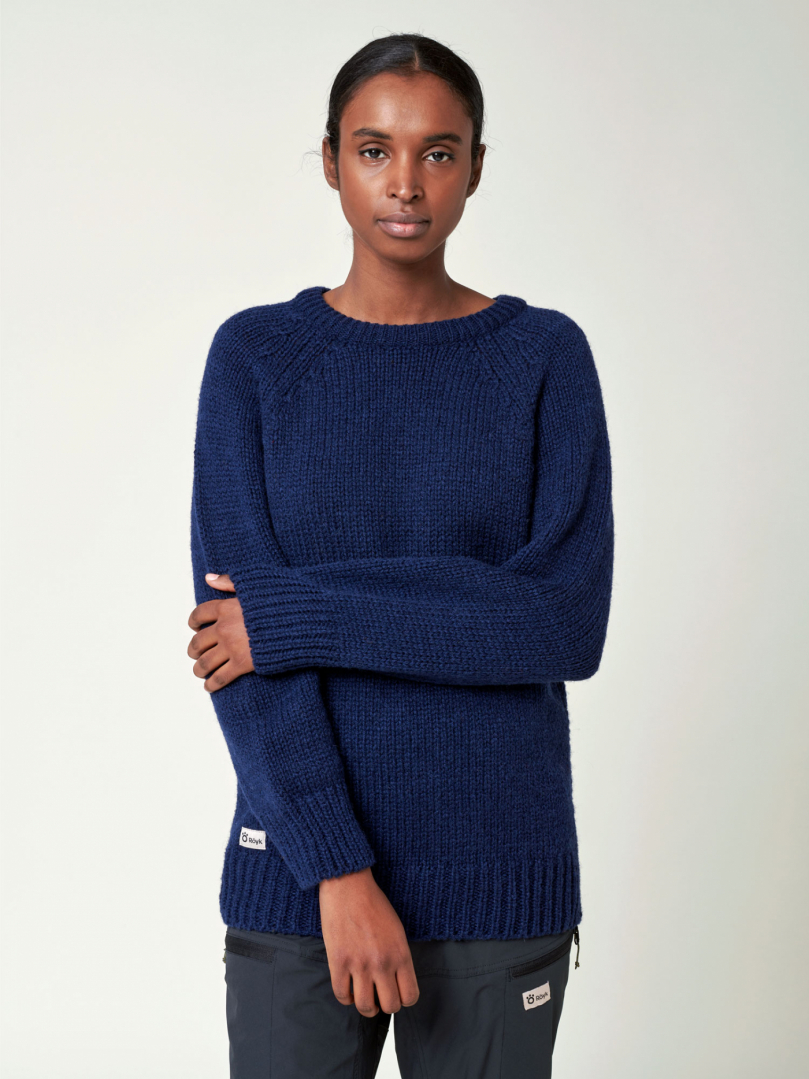 Women's Norrby Wool Sweater - Navy i gruppen Dam / Tröjor hos Röyk (21001200_r)