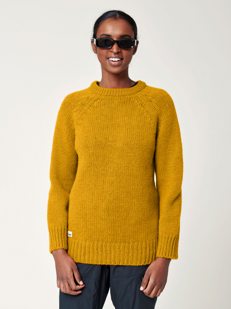 Women's Norrby Wool Sweater - Yellow Fall i gruppen Dam / Tröjor - Dam / Stickat - Dam hos Röyk (2100860_r)
