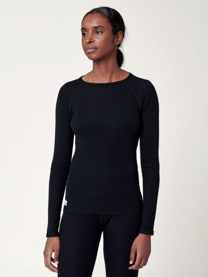 Women's Merino/Bamboo Sweater - Black i gruppen Dam / Underställ - Dam hos Röyk (2141080_r)