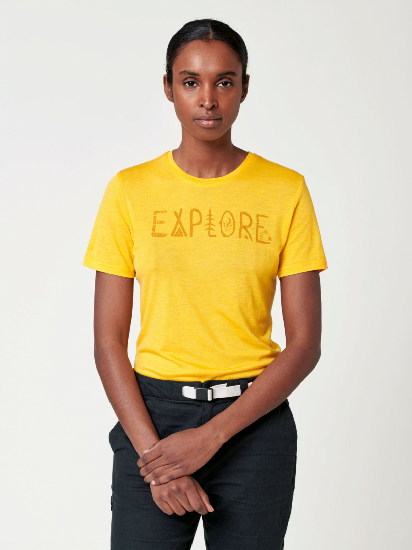 Women's Merino T-shirt - Explore i gruppen Dam / Tröjor - Dam / T-shirt - Dam / Merino T-shirt - Dam hos Röyk (28551020_r)