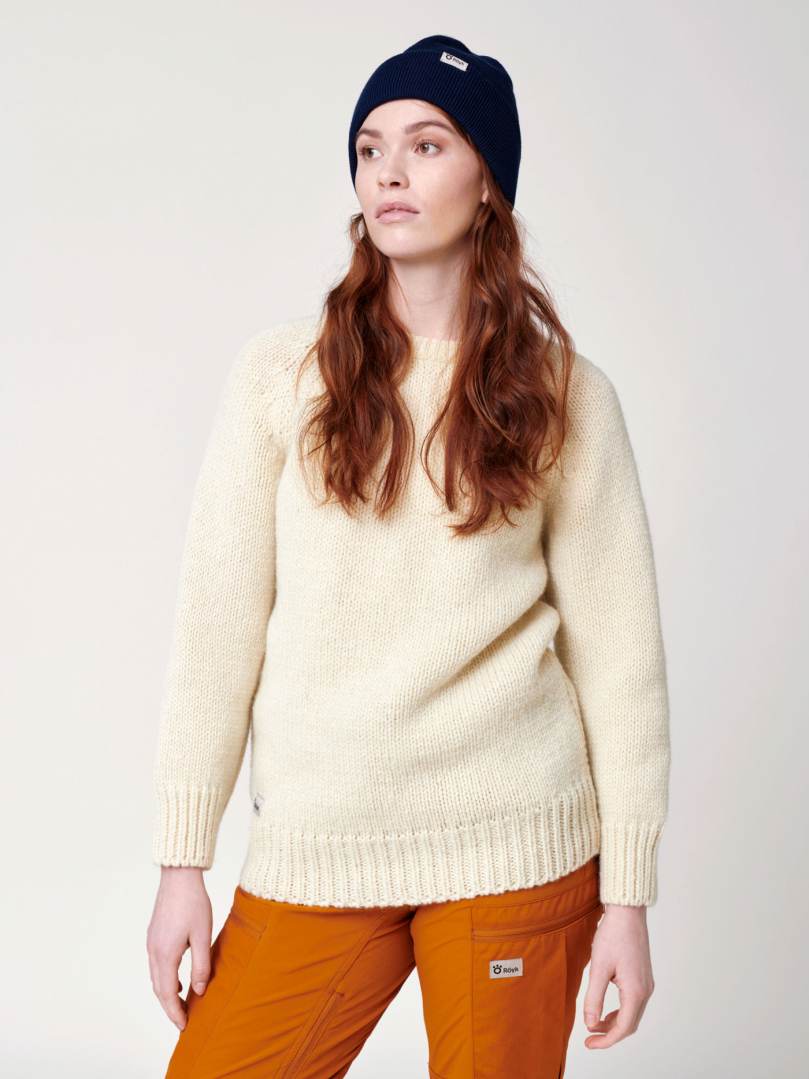 Women's Norrby Wool Sweater - Natural White i gruppen Dam / Tröjor hos RÖYK (29915_r)
