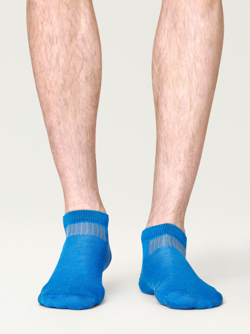 Everyday Merino Short Socks - Blue i gruppen Accessoarer / Strumpor / Ankelstrumpor hos Röyk (60103436_r)