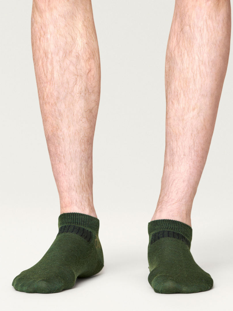 Everyday Merino Short Socks - Forest green i gruppen Accessoarer / Strumpor / Ankelstrumpor hos Röyk (6013436_r)