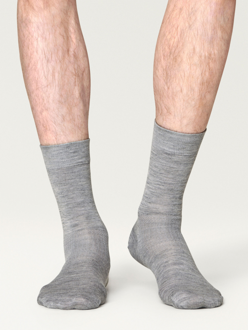 Everyday Merino Socks - Light Grey i gruppen Accessoarer / Strumpor / Vardagsstrumpor hos Röyk (700883436_r)