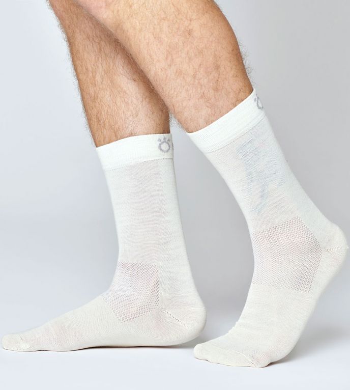 Everyday Merino Socks - White 34-36 i gruppen Accessoarer / Strumpor / Vardagsstrumpor hos Röyk (7001113436)