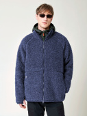 Men's Heavy Wool Pile Jacket - Navy
