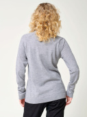 Women's Merino Full Zip Jacket - Grey Melange