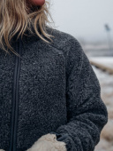Women's Heavy Wool Pile Jacket - Charcoal